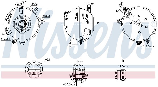 NISSENS 996324 Expansion Tank, coolant