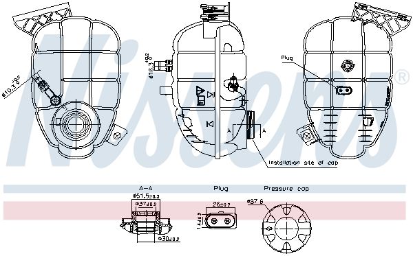 NISSENS 996325 Expansion Tank, coolant