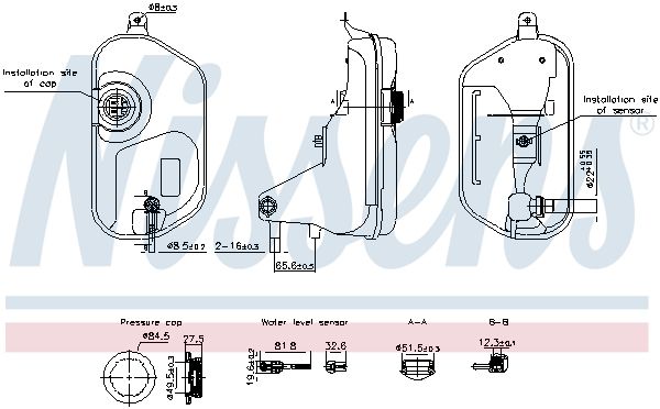 NISSENS 996327 Expansion Tank, coolant