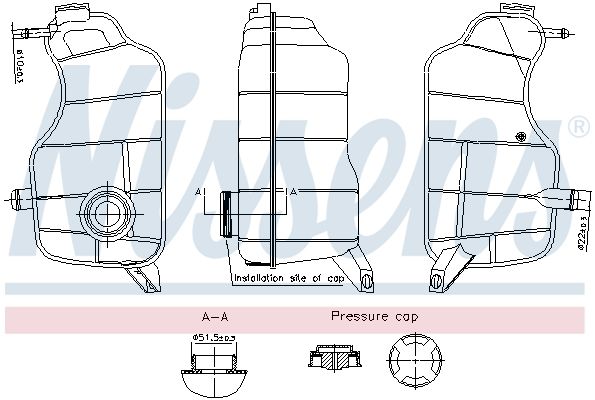 NISSENS 996329 Expansion Tank, coolant