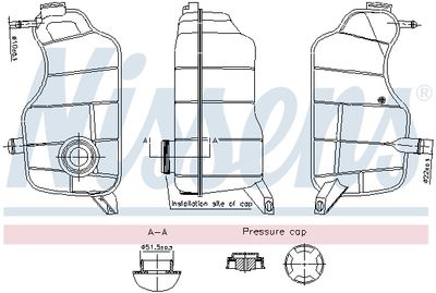 Expansion Tank, coolant NISSENS 996329