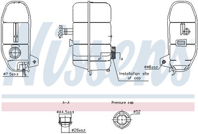 Expansion Tank, coolant NISSENS 996332