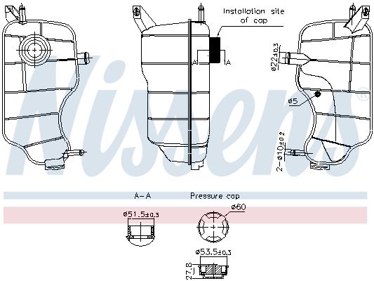 NISSENS 996338 Expansion Tank, coolant