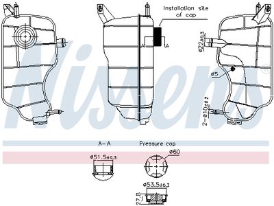 Expansion Tank, coolant NISSENS 996338