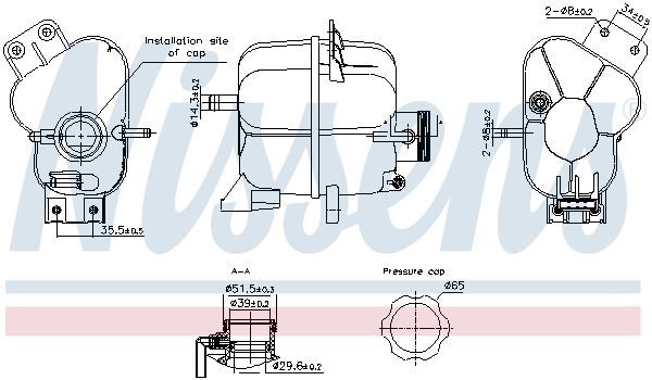 NISSENS 996343 Expansion Tank, coolant