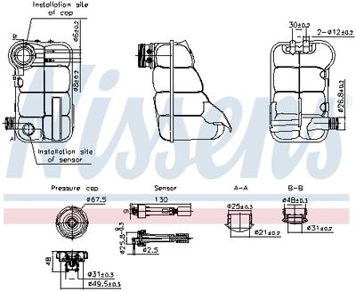 Expansion Tank, coolant NISSENS 996344
