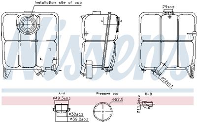 Expansion Tank, coolant NISSENS 996346