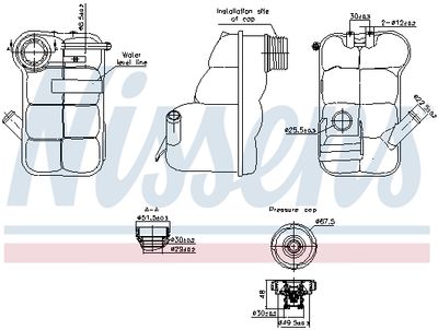 Expansion Tank, coolant NISSENS 996350
