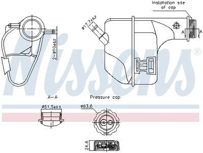 Expansion Tank, coolant NISSENS 996355