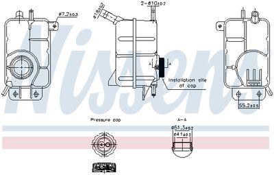 Expansion Tank, coolant NISSENS 996356