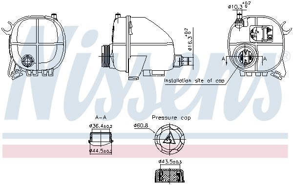 NISSENS 996357 Expansion Tank, coolant