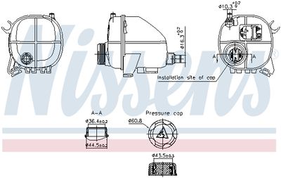 Expansion Tank, coolant NISSENS 996357