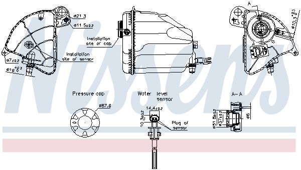 NISSENS 996358 Expansion Tank, coolant