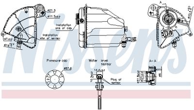 Expansion Tank, coolant NISSENS 996358