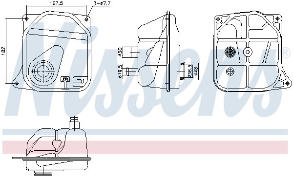 NISSENS 996362 Expansion Tank, coolant