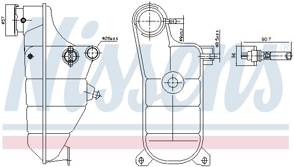 NISSENS 996364 Expansion Tank, coolant