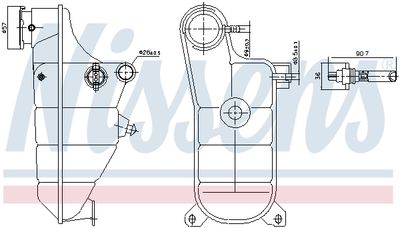 Expansion Tank, coolant NISSENS 996364
