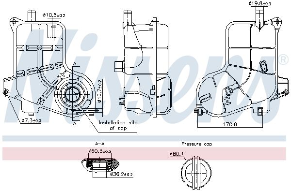 NISSENS 996368 Expansion Tank, coolant