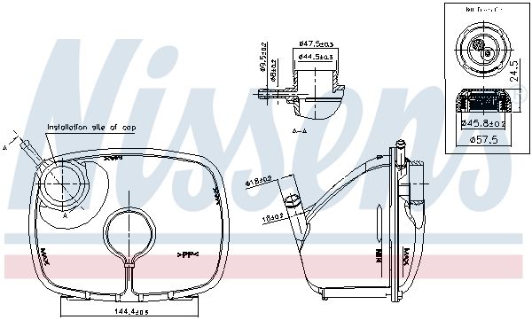 NISSENS 996370 Expansion Tank, coolant