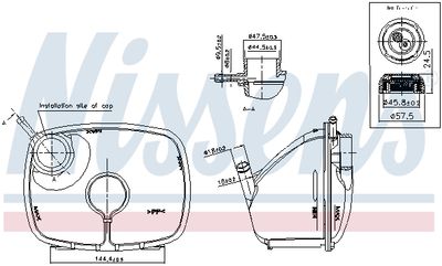 Expansion Tank, coolant NISSENS 996370