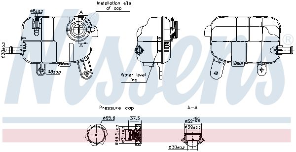 NISSENS 996378 Expansion Tank, coolant