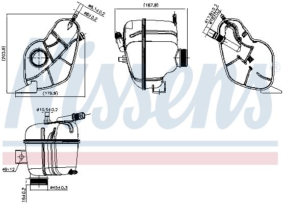 NISSENS 996408 Expansion Tank, coolant
