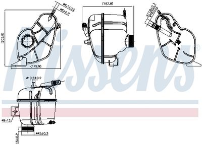 Expansion Tank, coolant NISSENS 996408