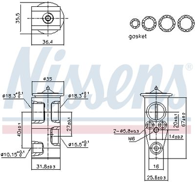 Expansion Valve, air conditioning NISSENS 999444