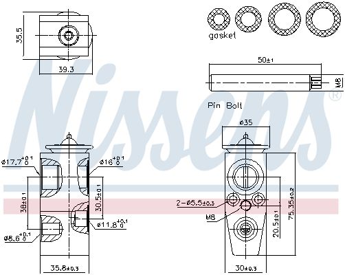 NISSENS 999445 Expansion Valve, air conditioning