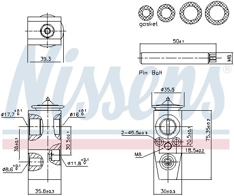 NISSENS 999448 Expansion Valve, air conditioning