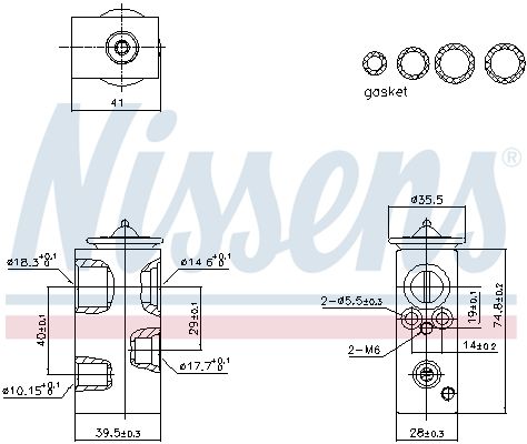 NISSENS 999450 Expansion Valve, air conditioning