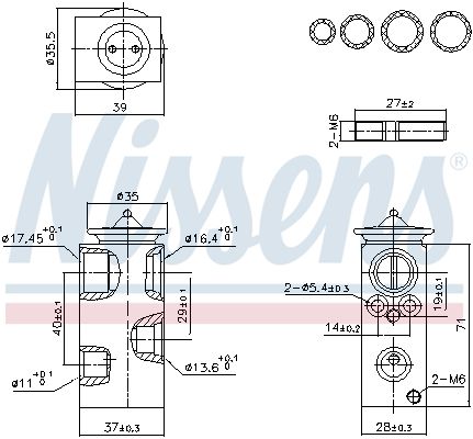 NISSENS 999453 Expansion Valve, air conditioning