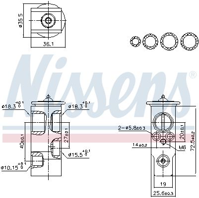 NISSENS 999455 Expansion Valve, air conditioning