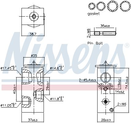 NISSENS 999456 Expansion Valve, air conditioning