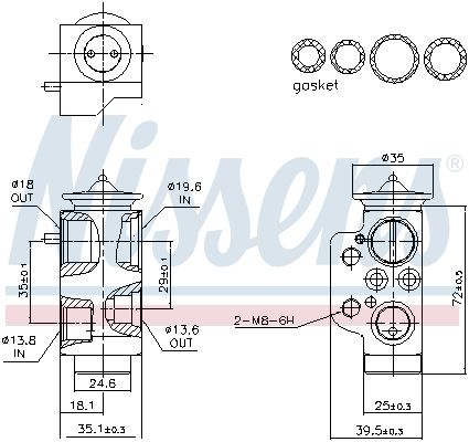 NISSENS 999485 Expansion Valve, air conditioning