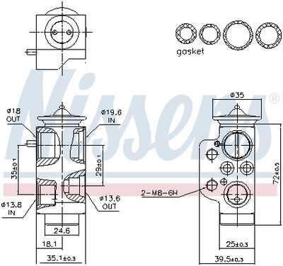 Expansion Valve, air conditioning NISSENS 999485