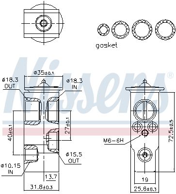 NISSENS 999489 Expansion Valve, air conditioning