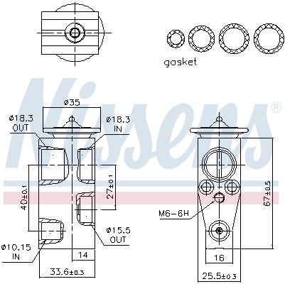 NISSENS 999491 Expansion Valve, air conditioning