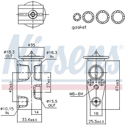 Expansion Valve, air conditioning NISSENS 999491