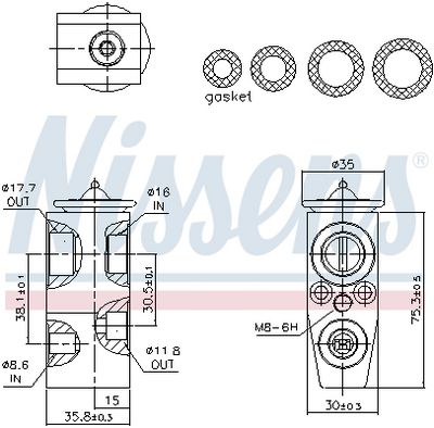 Expansion Valve, air conditioning NISSENS 999493