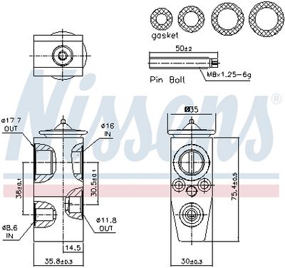 Expansion Valve, air conditioning NISSENS 999543