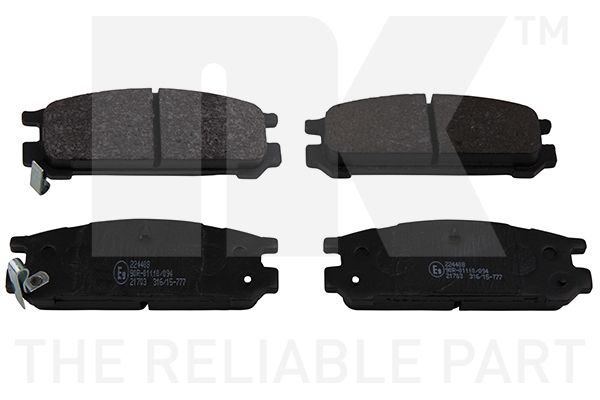 NK 224408 Brake Pad Set, disc brake