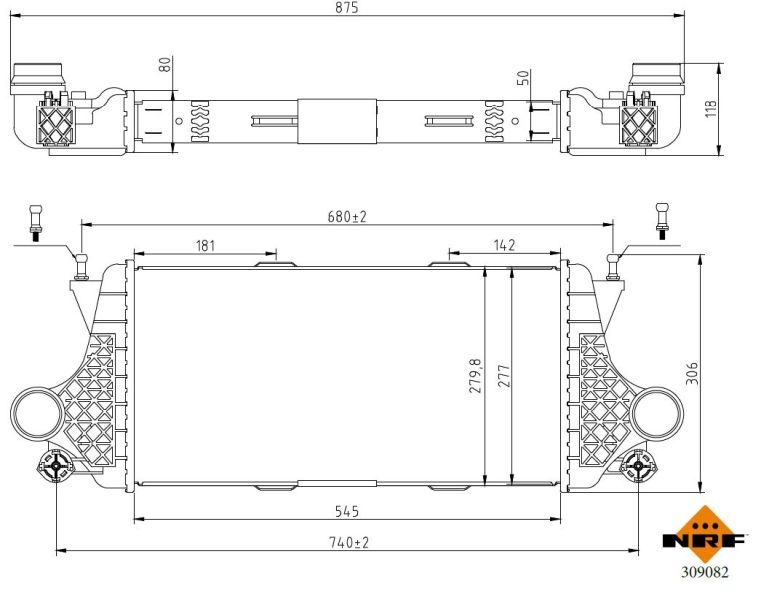 NRF 309082 Charge Air Cooler