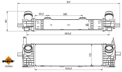 Charge Air Cooler NRF 309084