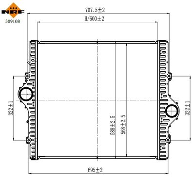 Charge Air Cooler NRF 309108