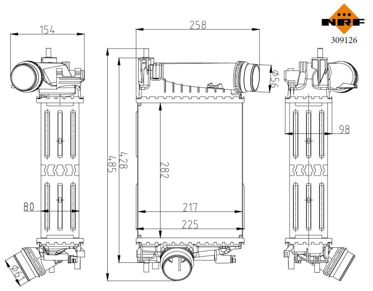 NRF 309126 Charge Air Cooler