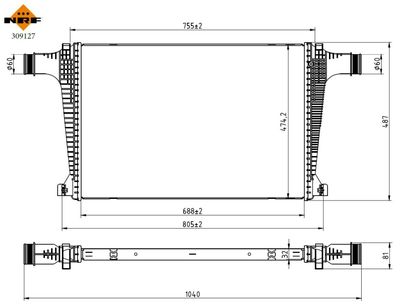 Charge Air Cooler NRF 309127