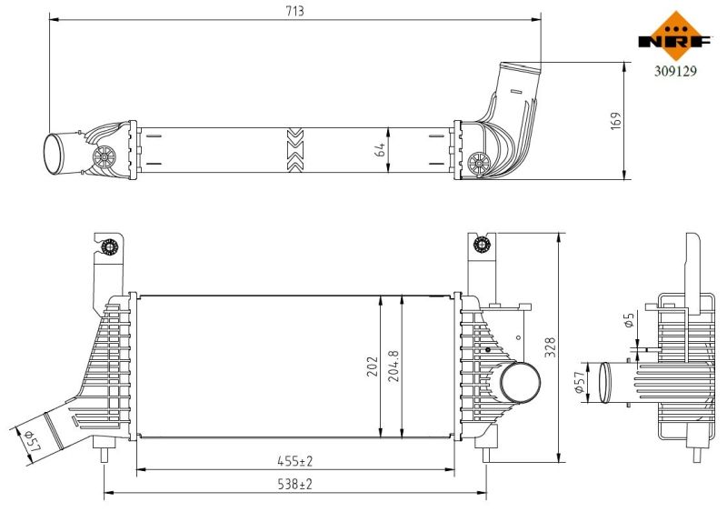 NRF 309129 Charge Air Cooler