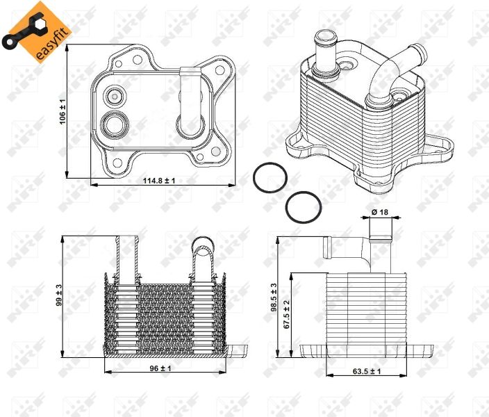 NRF 31342 Oil Cooler, automatic transmission