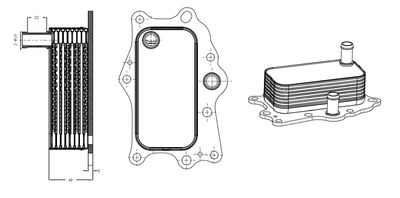Oil Cooler, engine oil NRF 31818
